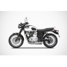 Zard Uitlaatdempers Short Low Mount RVS | Triumph Bonneville T120