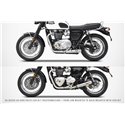 Zard Full Exhaust System 2-2 Short RVS | Triumph Bonneville T120