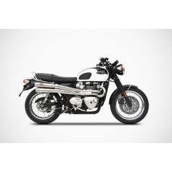 Zard Full Exhaust System 2-2 High Mount RVS | Triumph Bonneville T120