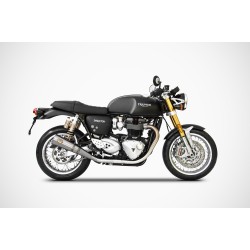 Zard Uitlaatdempers Conisch Rond RVS | Triumph Thruxton