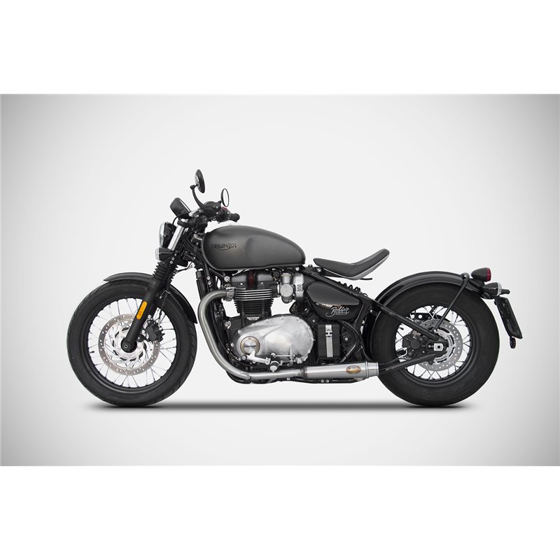 Zard Exhausts Short RVS | Triumph Bobber