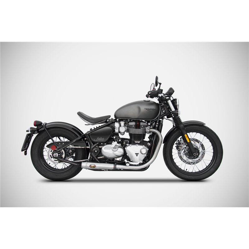 Zard Exhausts Short RVS | Triumph Bobber