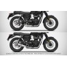 Zard Uitlaatdempers + bochten Short RVS | Triumph Bonneville T100