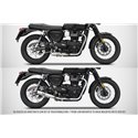 Zard Full Exhaust System 2-2 Short RVS | Triumph Bonneville T100