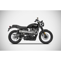 Zard Uitlaatsysteem 2-1 Tiger 70 High Mount RVS | Triumph Scrambler 900