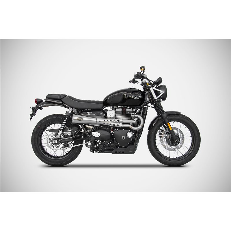 Zard Full Exhaust System 2-1 Tiger 70 High Mount RVS | Triumph Scrambler 900