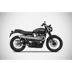 Zard Uitlaatsysteem 2-1 Conisch High Mount RVS | Triumph Scrambler 900