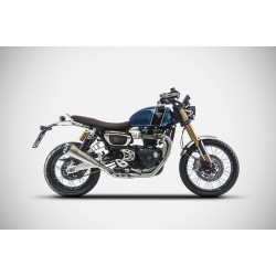 Zard Uitlaatsysteem 2-1 RVSCarbon | Triumph Scrambler 1200