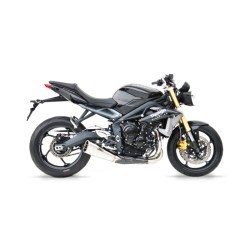 Zard Exhaust Short Low Mount RVS | Triumph Street Triple