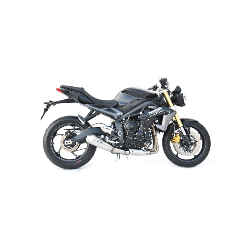 Zard Exhaust Conical round Low Mount RVS | Triumph Street Triple