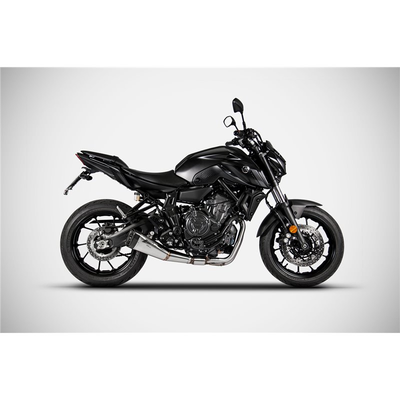 Zard Full Exhaust System 2-1 Short RVS | Yamaha MT07