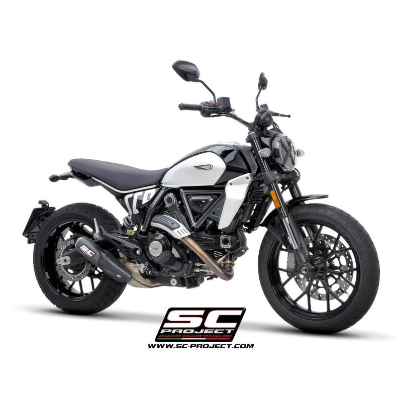 SC-Project Uitlaat CR-T carbon (grid) Ducati Scrambler 800