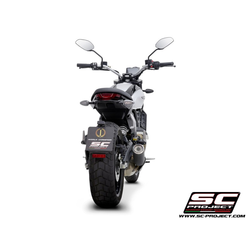 SC-Project Uitlaat CR-T carbon (grid) Ducati Scrambler 800
