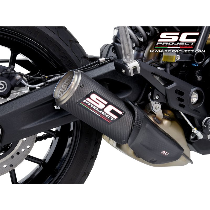 SC-Project Exhaust CR-T carbon (grid) Ducati Scrambler 800