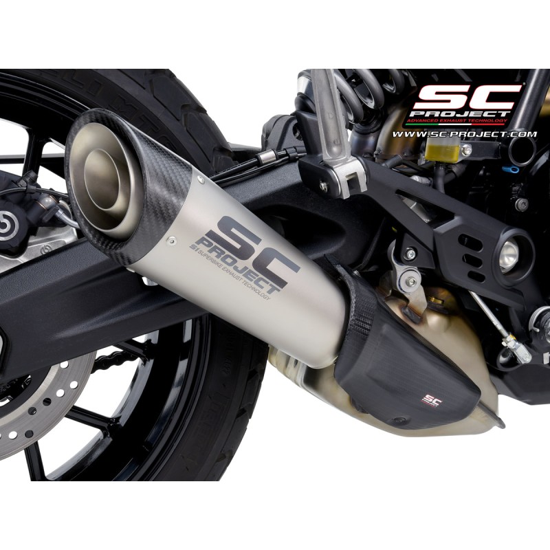 SC-Project Exhaust CR-T titanium (grid) Ducati Scrambler 800