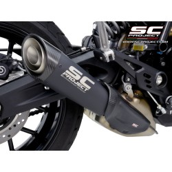 SC-Project Uitlaat S1 titanium Zwart | Ducati Scrambler 800