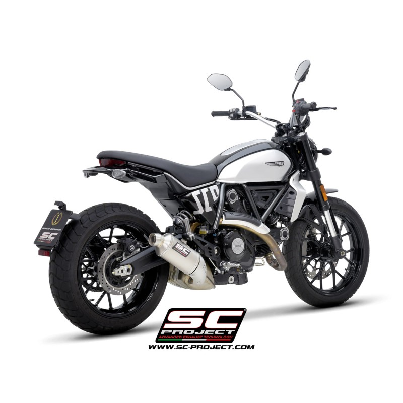 SC-Project Uitlaat Rally-S titanium | Ducati Scrambler 800