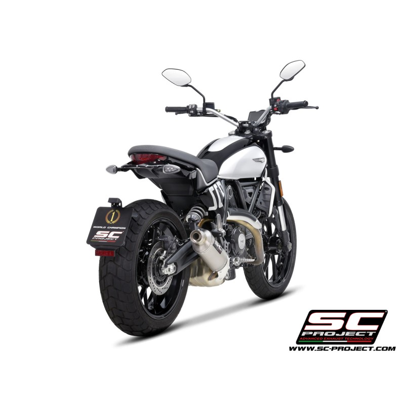 SC-Project Uitlaat Rally-S titanium | Ducati Scrambler 800
