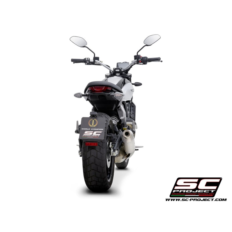 SC-Project Uitlaat Rally-S titanium | Ducati Scrambler 800