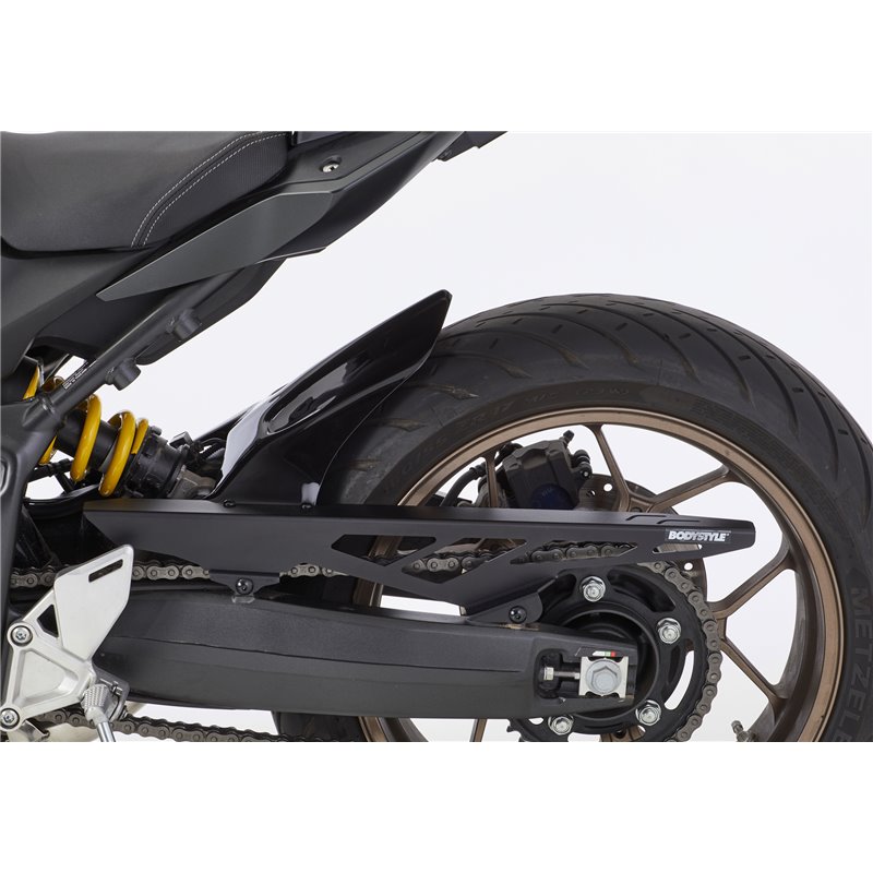 Bodystyle Hugger achterzijde met alu kettingbeschermer Honda CB650R zilver