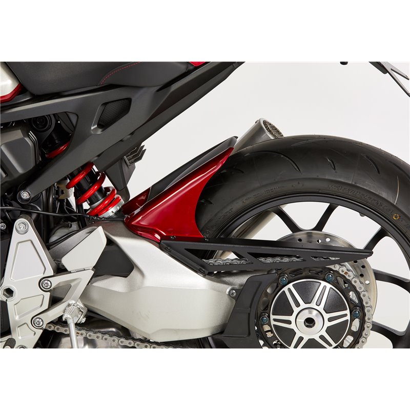 Bodystyle Hugger achterzijde met alu kettingbeschermer Honda CB1000R rood