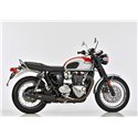 Shark Uitlaat Retro Classic | Triumph Bonneville T100/T120 | zwart