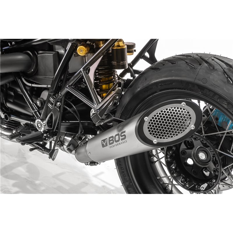 BOS uitlaatdemper SSEC GP 2-1 | BMW R-NineT | Titanium