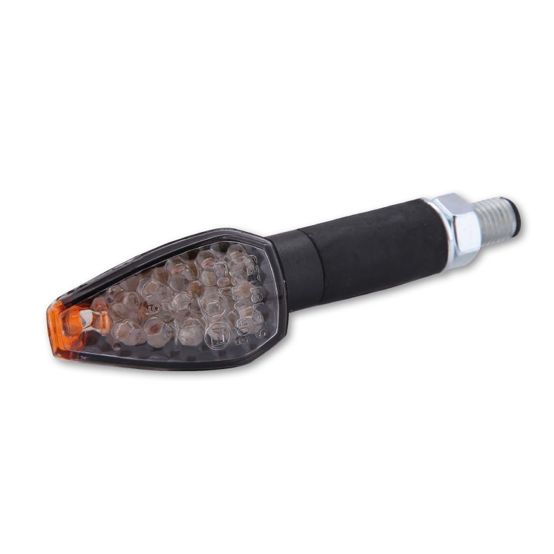 Shin-Yo Knipperlichten LED Peak lang zwart transparant