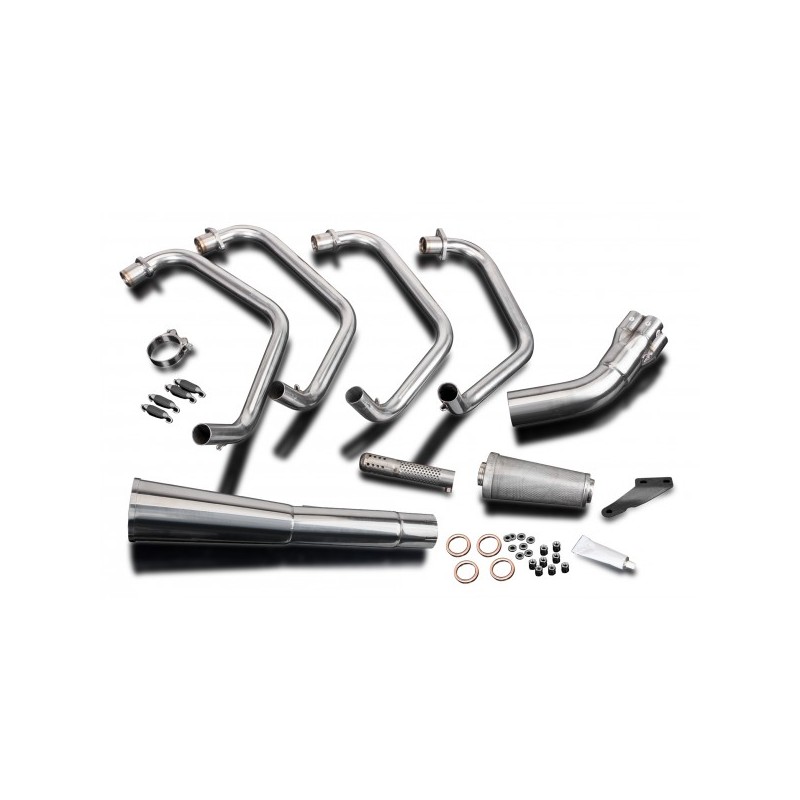 Delkevic Exhaust System Classic Megaphone 4-1 | S.S.| Kawasaki GPZ1100 Unitrack