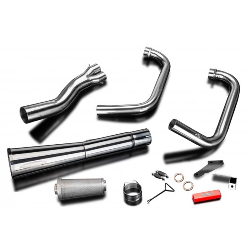 Delkevic Exhaust System Classic Megaphone 4-1 | S.S.| Kawasaki Z750B Twin