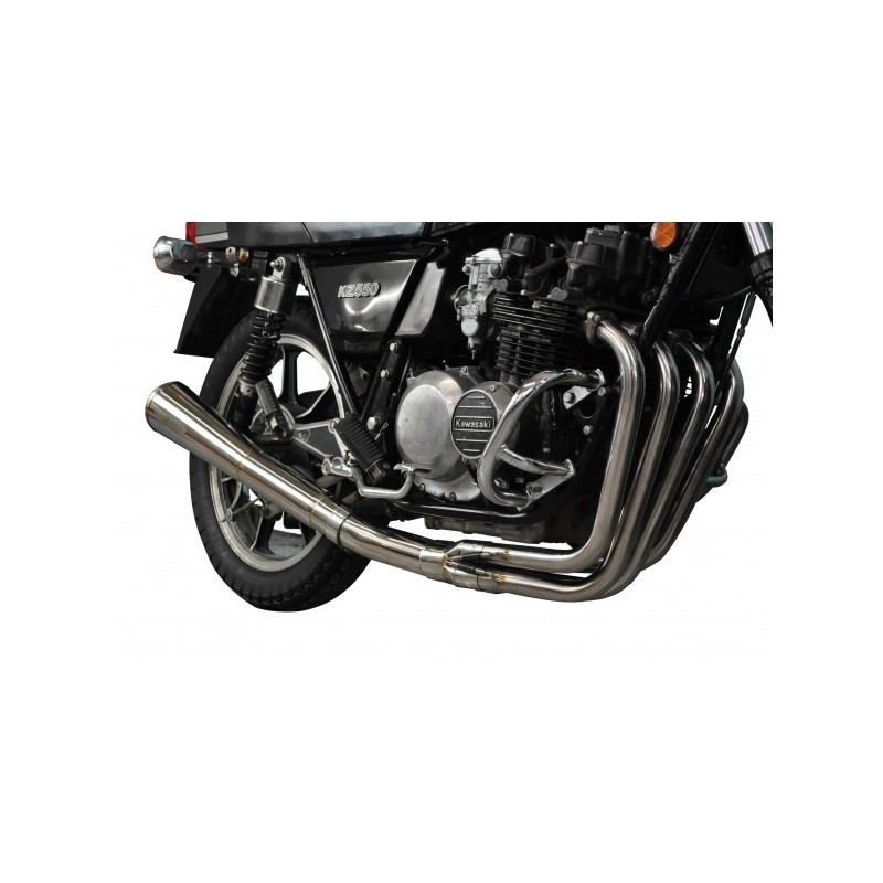 Delkevic Exhaust System Classic Megaphone 4-1 | S.S.| Kawasaki Z550C LTD