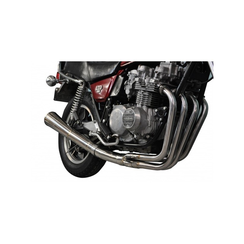 Delkevic Exhaust System Classic Megaphone 4-1 | S.S.| Kawasaki Z550C LTD