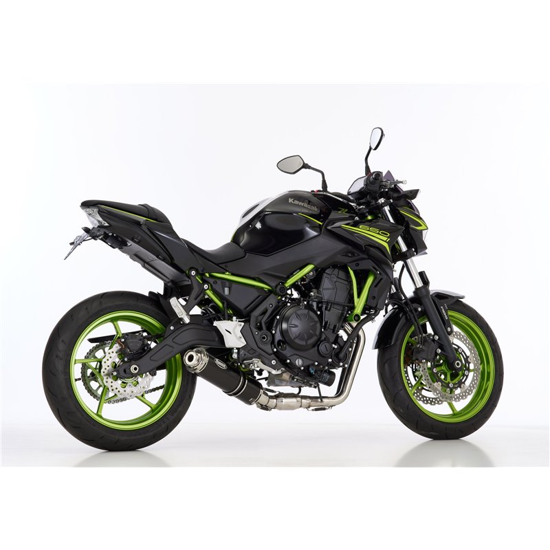 Hurric uitlaatsysteem Supersport | Kawasaki Z650(RS)/Ninja 650 | zwart