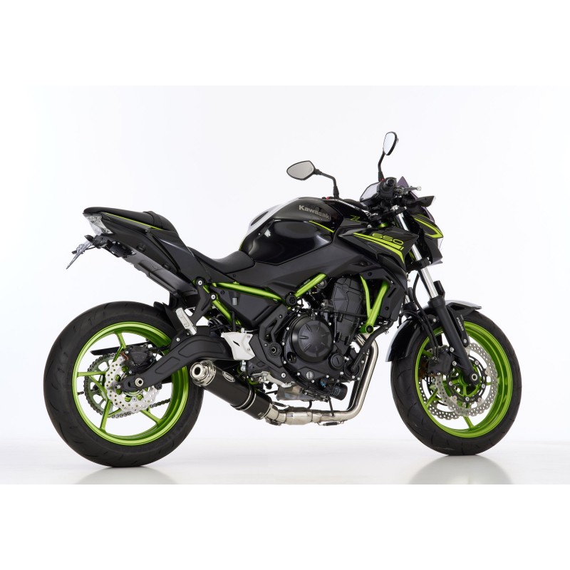 Hurric uitlaatsysteem Supersport | Kawasaki Z650(RS)/Ninja 650 | zwart