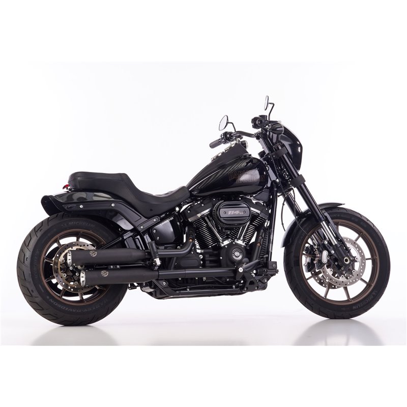 Falcon Exhausts Double Groove | Harley Davidson Softail | black