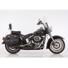 Falcon Uitlaten Double Groove | Harley Davidson Softail Heritage Classic | zwart