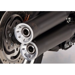 Falcon Uitlatensysteem Double Groove (met kat.) | Harley Davidson Sportster XL | zwart