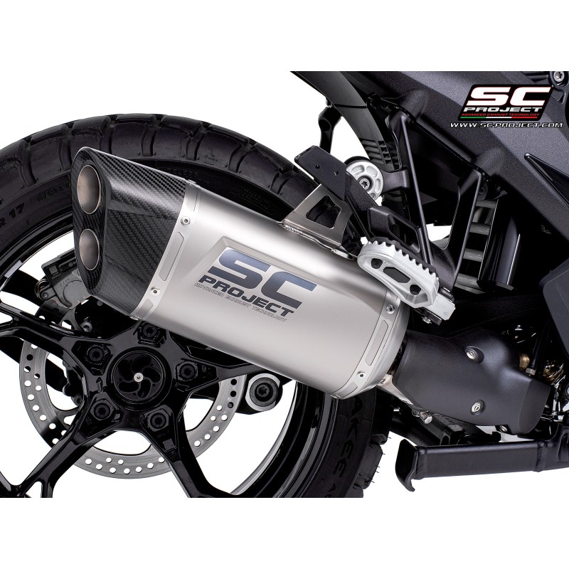 SC-Project Exhaust Adventure-R SideCase Compatible | BMW R1300GS | titanium