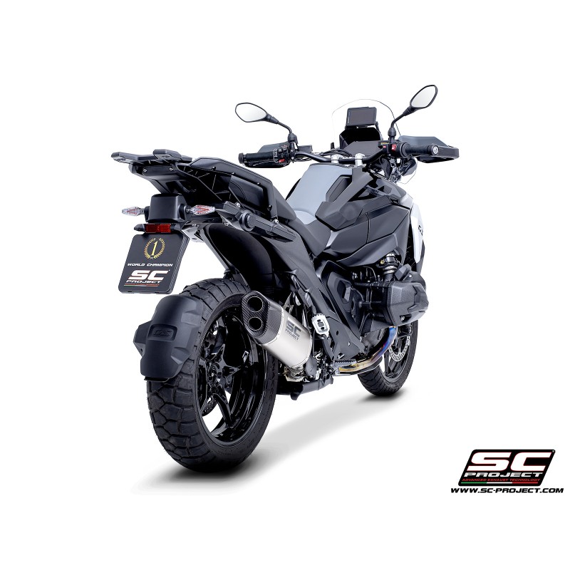 SC-Project Exhaust Adventure-R SideCase Compatible | BMW R1300GS | titanium