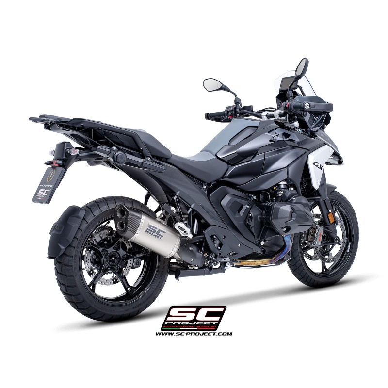 SC-Project Exhaust Adventure-R SideCase Compatible | BMW R1300GS | titanium