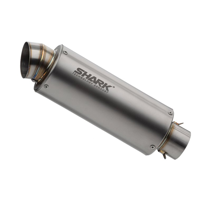 Shark Silencer SRC-4 | Husqvarna Svart/Vitlipen 401 | KTM Duke 390 | silver