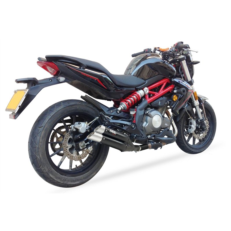 IXIL Uitlaat Dual Hyperlow XL L3XB | Zwart | Benelli BJ300GS