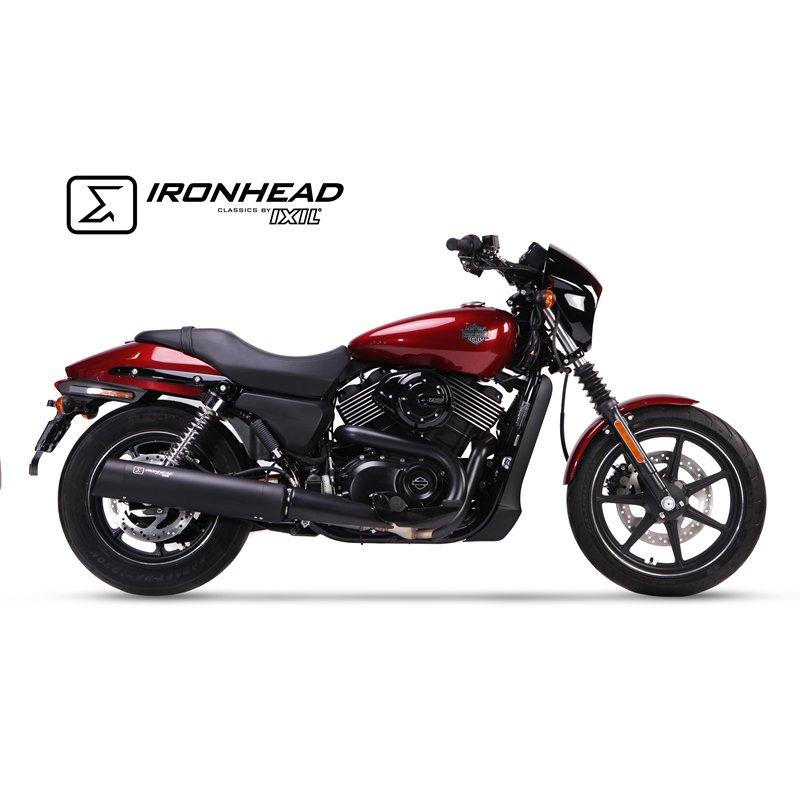 IXIL Uitlaat Ironhead Round HC2-2B | Zwart | Harley Davidson 500 Street
