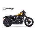 IXIL Uitlaat (onderste) Ironhead Round HC1-3B | Zwart | Harley Davidson 1200 Sportster XL