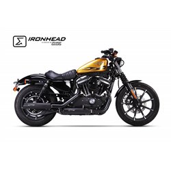 IXIL Uitlaat (bovenste) Ironhead Round HC1-3B | Zwart | Harley Davidson 1200 Sportster XL