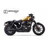 IXIL Uitlaat (onderste) Ironhead Round HC1-3B | Zwart | Harley Davidson 1200 Sportster XL