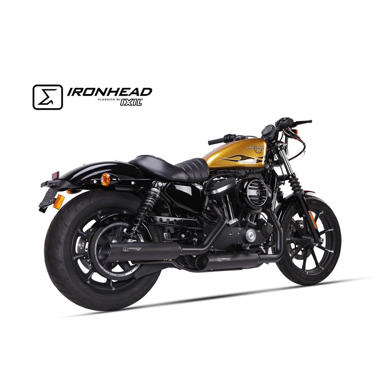 IXIL Uitlaat (onderste) Ironhead Round HC1-3B | Zwart | Harley Davidson 1200 Sportster XL