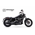 IXIL Uitlaat (onderste) Ironhead Round HC1-3B | Zwart | Harley Davidson Dyna Street Bob