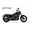 IXIL Uitlaat (onderste) Ironhead Round HC1-3B | Zwart | Harley Davidson Dyna Street Bob