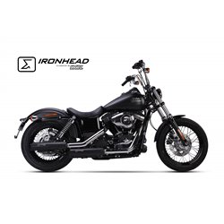 IXIL Uitlaat (bovenste) Ironhead Round HC1-3B | Zwart | Harley Davidson Dyna Street Bob